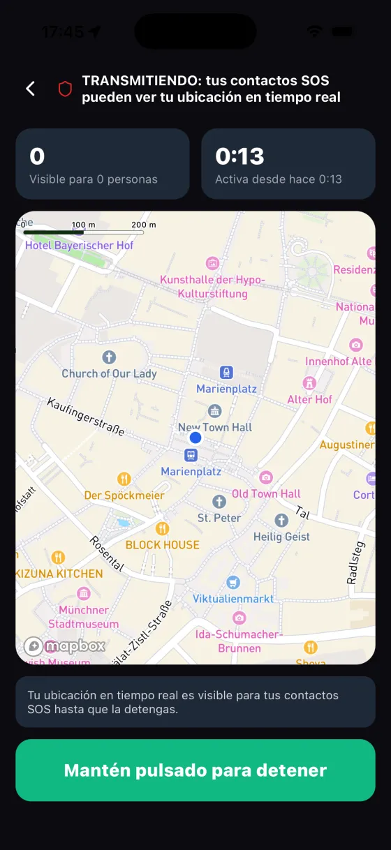 Noxentry broadcasting live location